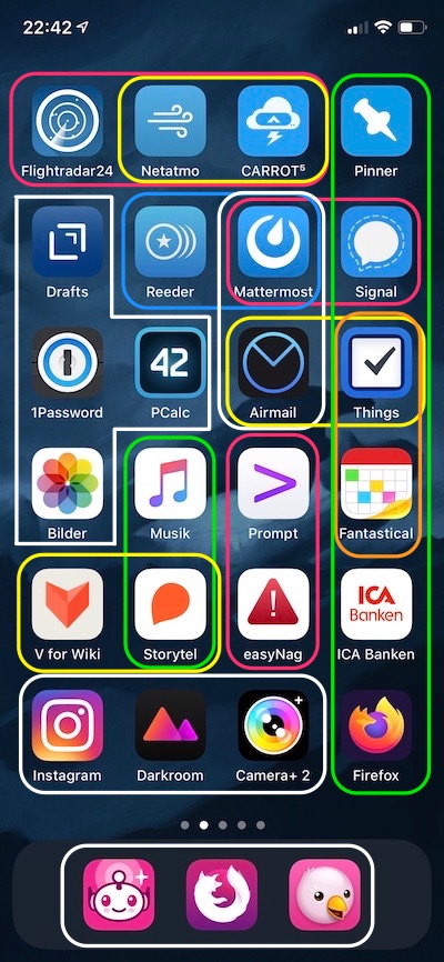Relations between apps on my home screen